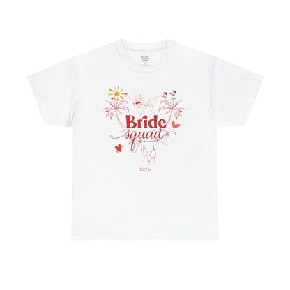 Bride Squad Floral Tee — Bachelorette Party T‑Shirt 2026