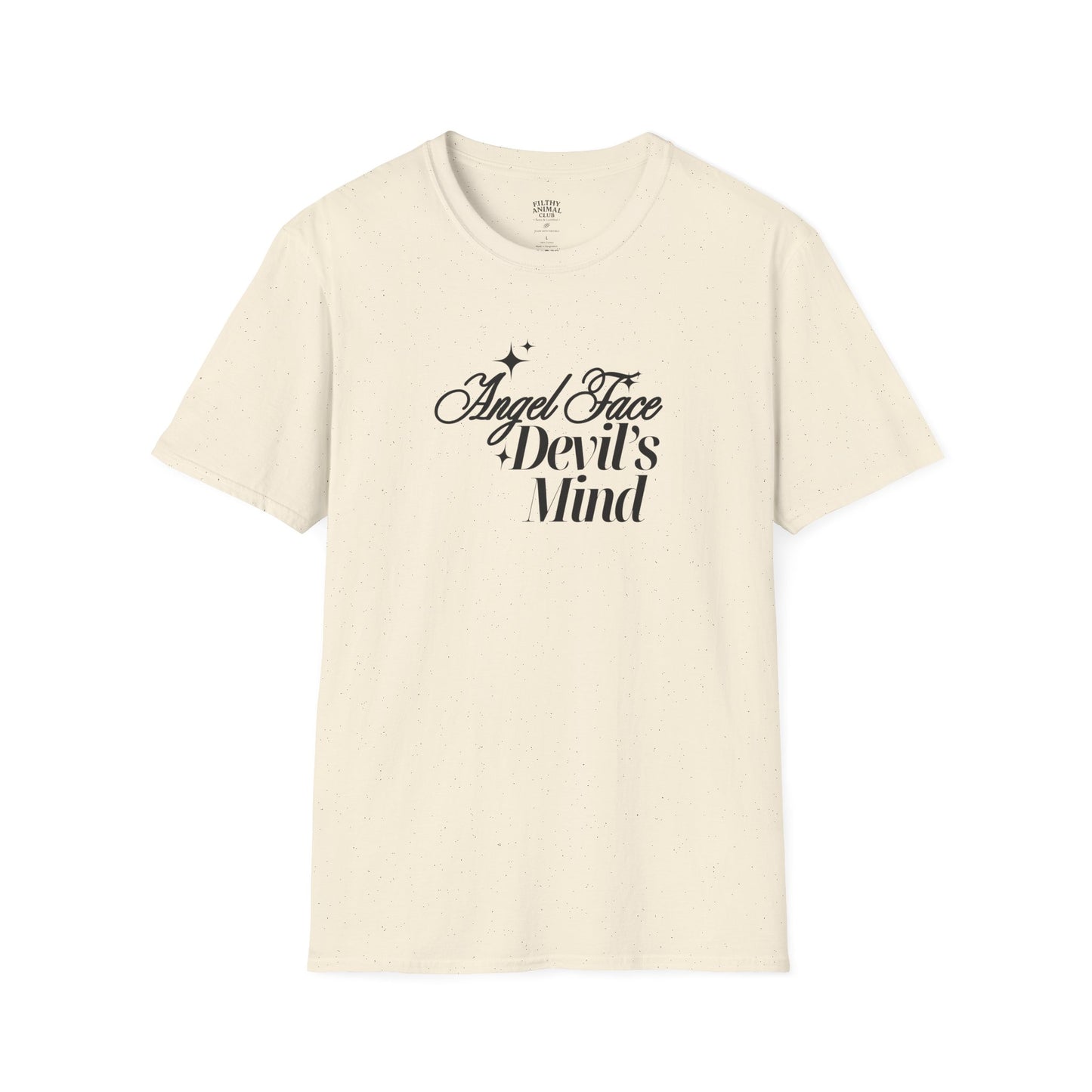 Angel Face Devil's Mind Graphic baby Womens Tee, birthday gift