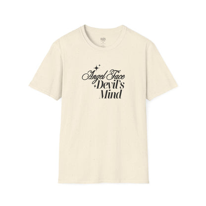 Angel Face Devil's Mind Graphic baby Womens Tee, birthday gift