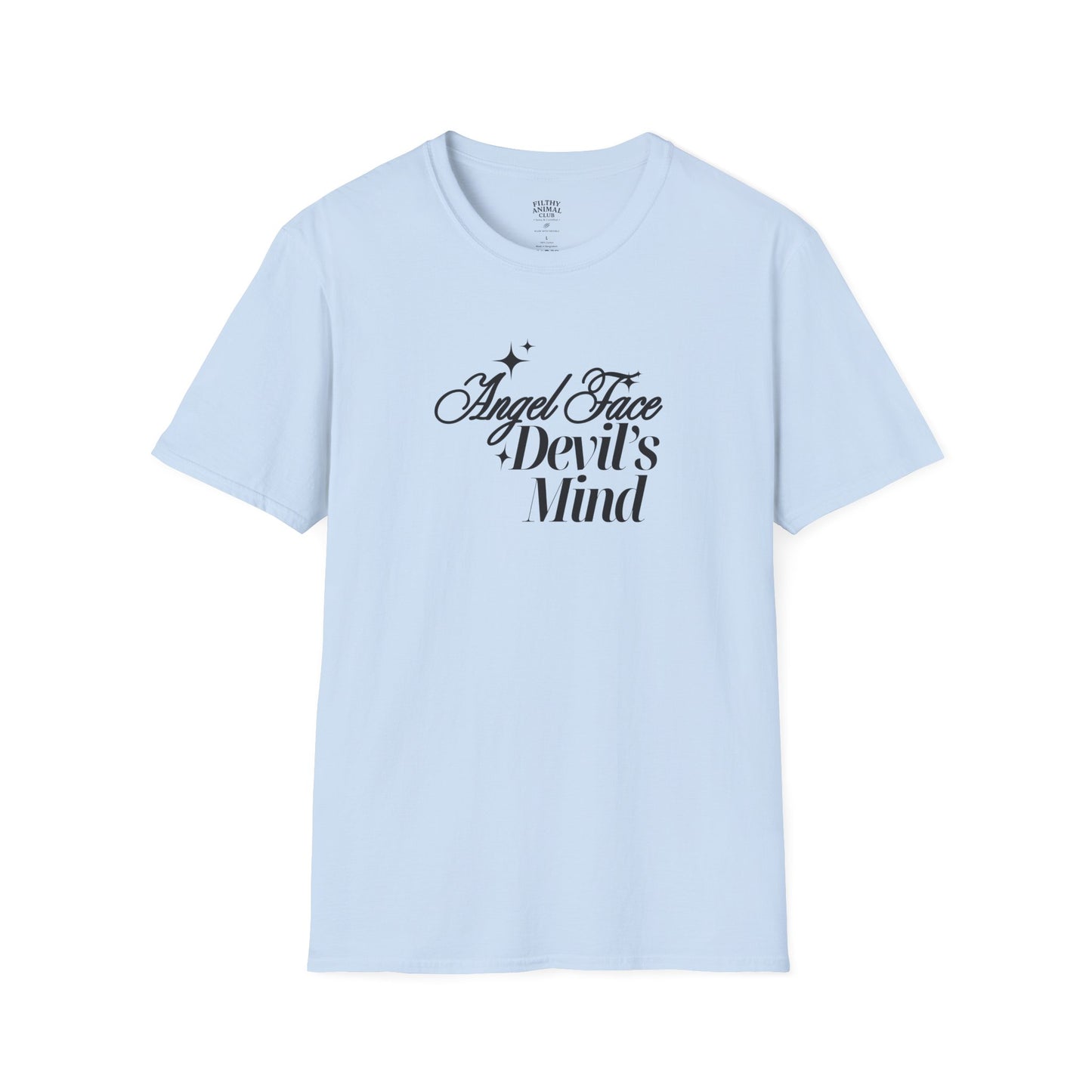 Angel Face Devil's Mind Graphic baby Womens Tee, birthday gift
