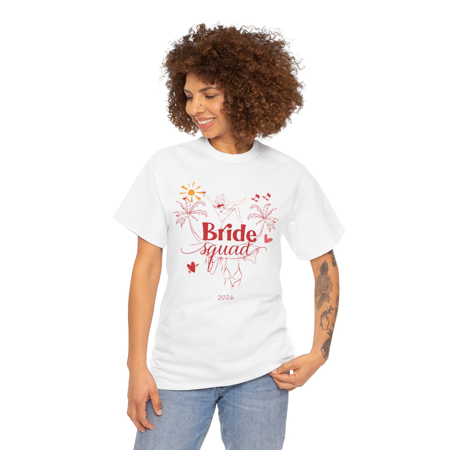 Bride Squad Floral Tee — Bachelorette Party T‑Shirt 2026